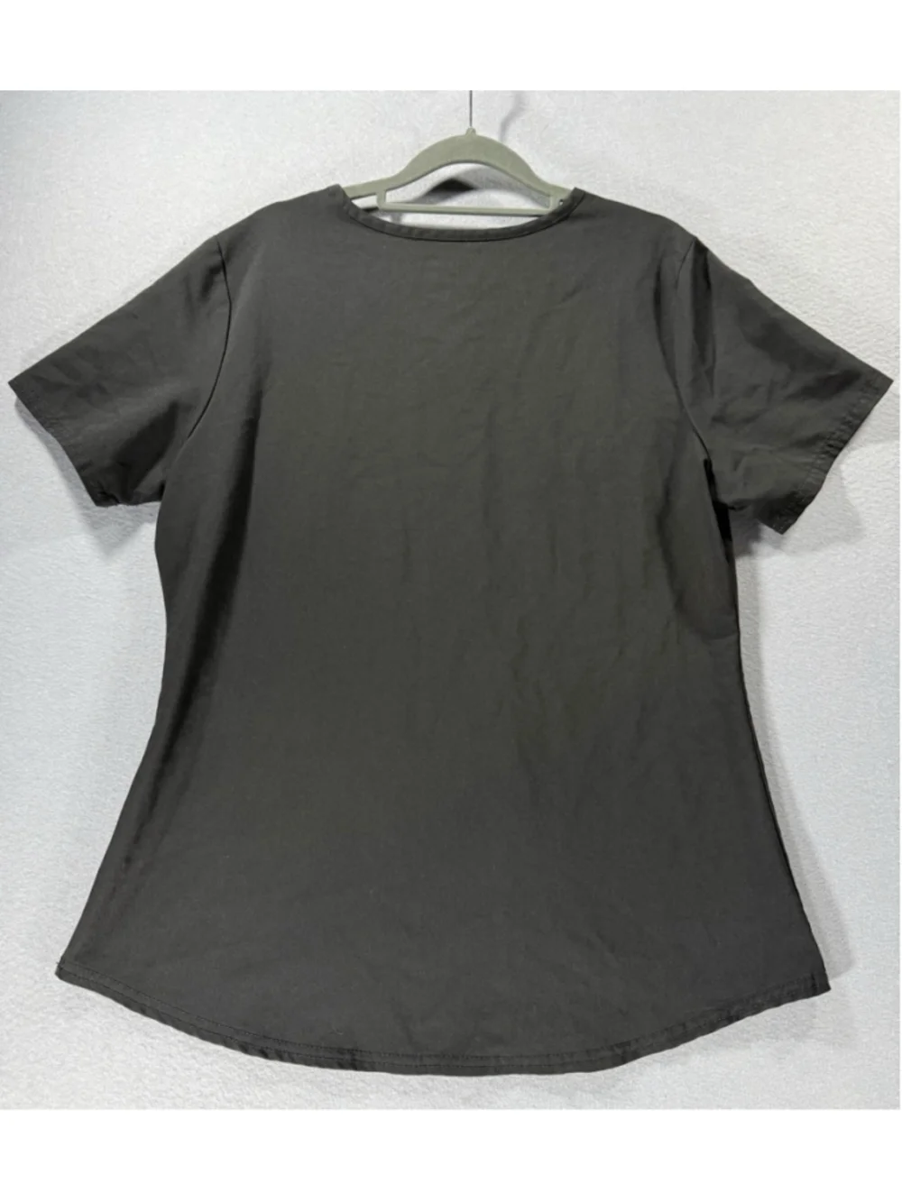 Scrubstar Ultimate Womens Scrub Top Size M Medium Black V-Neck Zipper Pocket